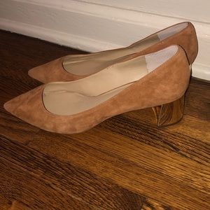 Size 11 - Ann Taylor heels with gold block heel